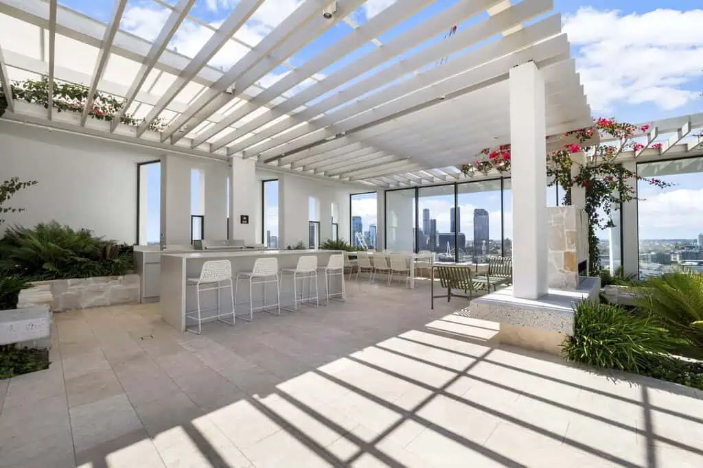 West End Homes for Sale rooftop terrace with city views